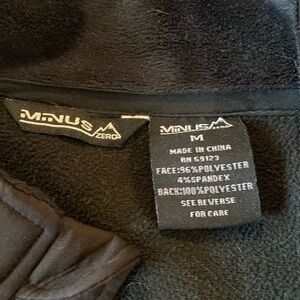 Minus zero Womens full zip high neck black‎ jacket.